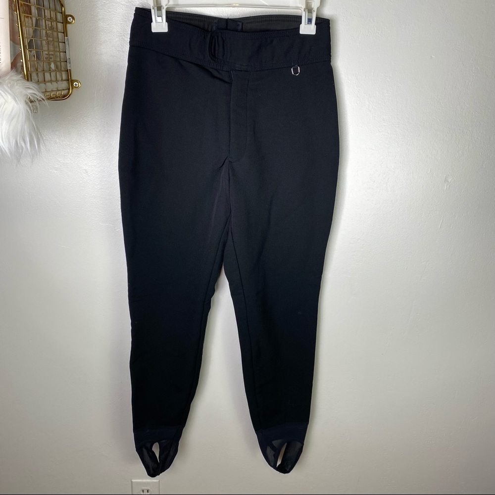 Schoeller black ski stirrup pants